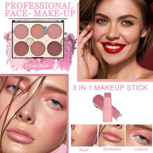 Miniatura 4 de Kit completo de maquillaje para mujeres, juego de maquillaje, juegos de maquillaje para mujeres, niñas, adolescentes, maquillaje para mujer, juego