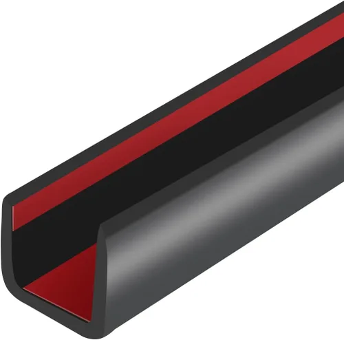 Miniatura 31 de Borde de goma protector autoadhesivo para chapa, material de etileno propileno dieno, ajuste de 1/16 pulgadas (1.6 mm), longitud 10 pies