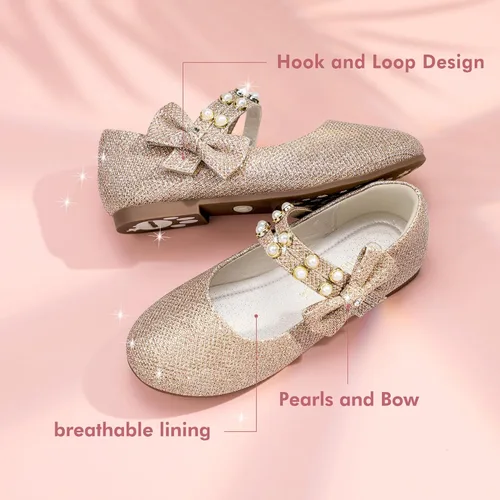 Miniatura 5 de PANDANINJIA Jessica Pearl Bow Ballet Flats Zapatos Doble Tobillo Correa Vestido Bailarina Plana Mary Jane