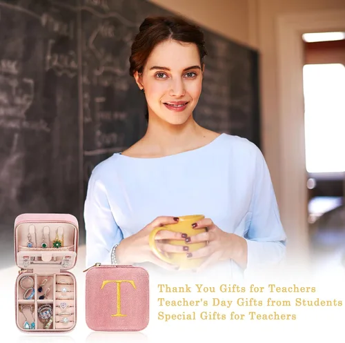 Miniatura 2 de Regalos para profesores para mujeres Joyero personalizado pequeño organizador de joyería de viaje para fin de año, semana de agradecimiento a