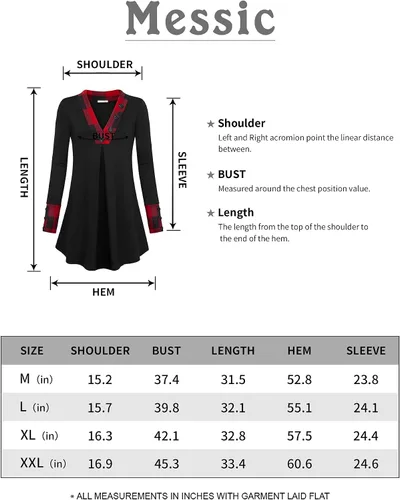 Miniatura 6 de Messic Blusa plisada de manga larga con cuello en V y botones para mujer