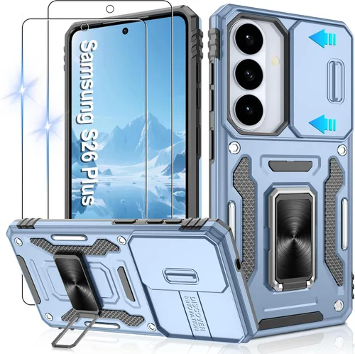 Miniatura 174 de Gritup para Samsung Galaxy S22 Funda con protectores de pantalla HD de 2 paquetes y cubierta deslizante para la cámara, protección contra caídas
