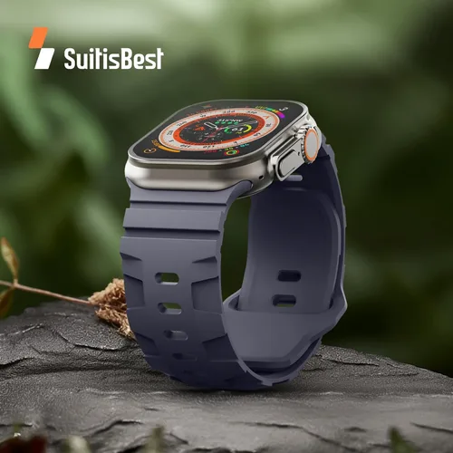 Miniatura 4 de Correa deportiva compatible con Apple Watch Ultra 2 Band de 1.929 in 1.811 in 1.772 in 1.732 in 1.654 in para hombres, correas de silicona suave