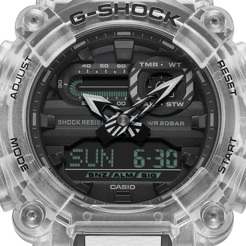 Miniatura 2 de G-Shock GA900SKL-7A Reloj de la serie esqueleto de ondas sonoras color blanco Blanco transparente