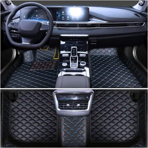 Miniatura 11 de Personaliza las alfombrillas de cuero de lujo de protección para todo tipo de clima para automóviles, SUV y camiones según el modelo automotriz beige