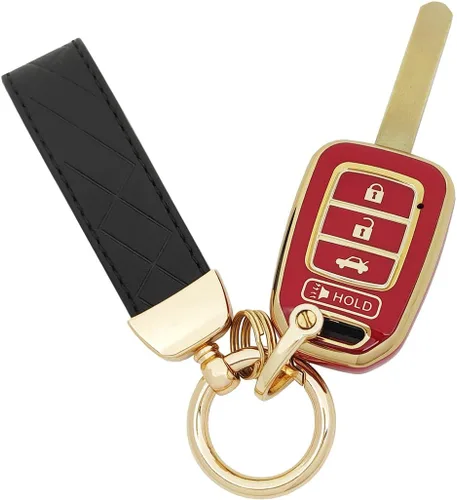 Miniatura 5 de Funda protectora de TPU para llavero compatible con Honda Accord 2013-2016 Honda Accord 2014-2015 CRV 2014-2015 Civic Key Fob (blanco)
