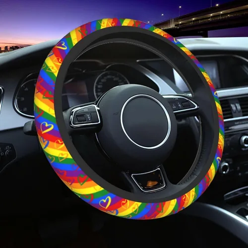 Miniatura 11 de Funda para volante con estampado de huellas de pata de cachorro gris dorado, accesorios de coche lindos para mujeres y niñas, femenino, universal