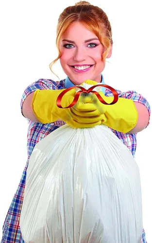 Miniatura 4 de Aluf Plastics - Bolsas de basura largas con cordón para cocina de 13 galones, grosor de 0.9 mil, 24 x 27 pulgadas, 200 unidades a granel, bolsas