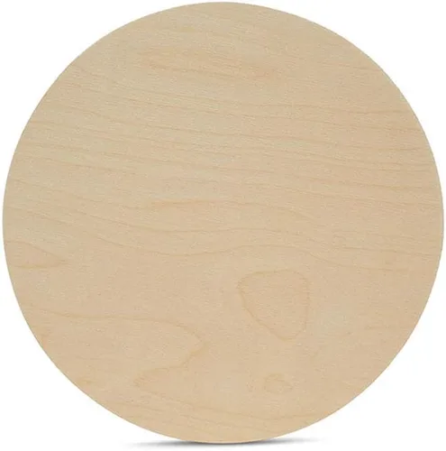 Miniatura 10 de Discos de madera para manualidades, fichas en blanco o monedas de madera, 2 pulgadas, 1/16 pulgadas de grosor, paquete de 250 círculos de madera sin