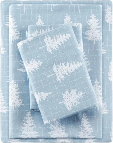 Miniatura 37 de True North by Sleep Philosophy - Sábana de franela acogedora y cálida 100% algodón - Estampado novedoso de animales y estrellas, lindo, ultrasuave