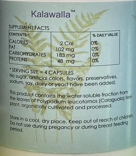 Miniatura 3 de (Calaguala) con Polypodium Leucotomos para el apoyo del sistema inmunológico, extracto 50:1 de mayor potencia 400 mg (120 cápsulas vegetales)