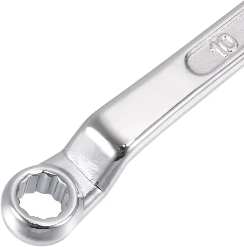 Miniatura 4 de uxcell Llave de extremo de caja doble con compensación de 10 mm x 12 mm, 12 puntos, métrica, cromada, acero Cr-V