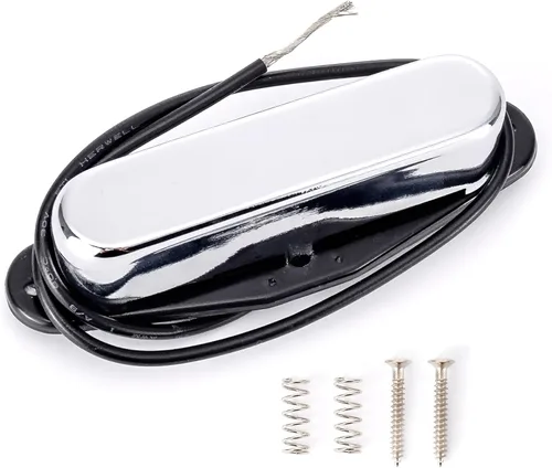 Swhmc Telecaster Pastilla de cuello, bobina única de alta salida para guitarra con cubierta cromada para piezas de guitarra eléctrica Fender Squier