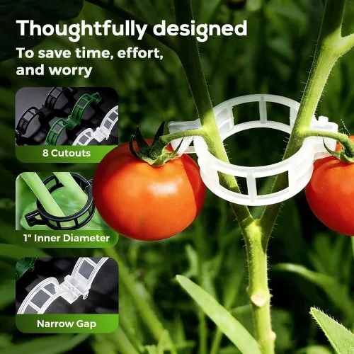 Miniatura 2 de Clips de soporte para plantas, clips de tomate mejorados 2026 para plantas trepadoras, clip de jardín de plástico reutilizable para tallos de uva
