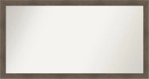 Miniatura 113 de Amanti Art Espejo de pared personalizado no biselado (24 x 27 pulgadas), marco estrecho de nogal chipre - varios tamaños personalizados - Espejo