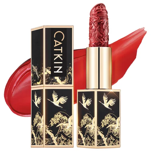 Miniatura 18 de Catkin Lápiz labial semimate hidratante de color de alto impacto infundido con vitamina E y aceite de aguacate, textura suave y sedosa, acabado mate