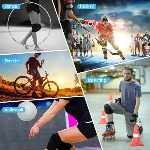 Miniatura 5 de MIVEI Rodilleras de voleibol para mujeres y niñas, alta absorción de golpes, suave EVA rodillera protectora para fútbol, baile, yoga, motociclista