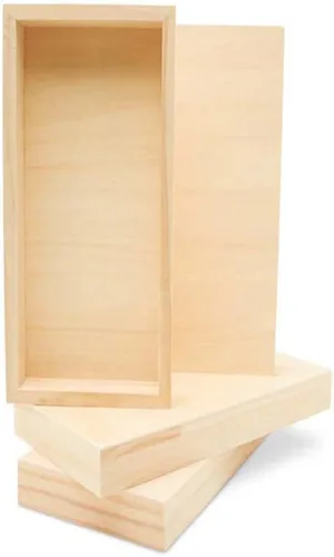Miniatura 21 de Panel de pintura de abedul de 11 x 14 x 1-1/2 pulgadas, paquete de 3 tableros de lienzo de madera para pintar, carteles en blanco para manualidades
