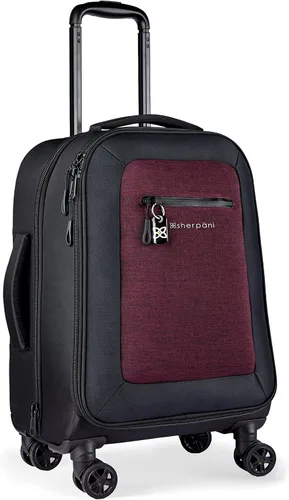 Miniatura 5 de Sherpani Latitude, equipaje de mano suave de viaje de 22 pulgadas, equipaje duradero, maletas ampliables con ruedas, equipaje ligero con ruedas