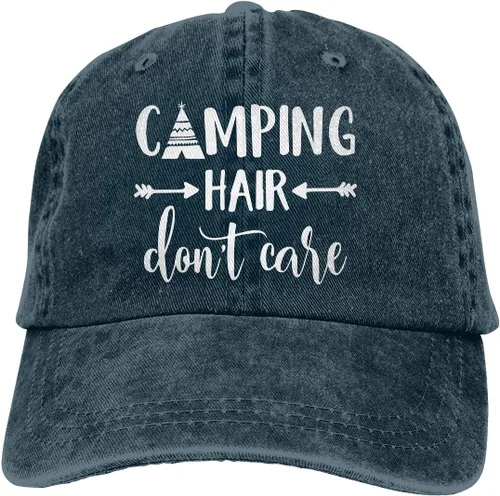 Miniatura 6 de HHNLB Unisex Camping Hair Don t Care 1 Vintage Jeans Gorra de Béisbol Clásico Algodón Sombrero de Papá Ajustable Gorra Lisa