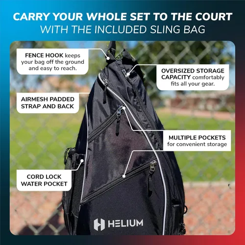 Miniatura 6 de Helium Paletas de pickleball de fibra de carbono profesionales - Certificado USAPA - Textura de alto giro, núcleo de panal ligero Atmos