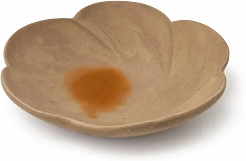 Bizen-Yaki Yukiko Akai Flor - Cuenco bajo Hidasuki Hecho a mano Cerámica japonesa tradicional