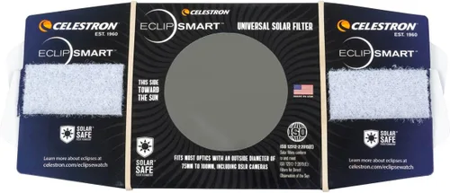 Miniatura 6 de Celestron – Filtro seguro para eclipse solar EclipSmart para telescopio y cámara – Cumple con los estándares ISO 12312-2:2015(E) – Funciona con su