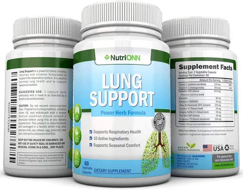 Miniatura 6 de NutriONN Desintoxicación y limpieza pulmonar - Ideal para fumadores - Extra fuerte - Suplementos 100% herbarios de salud pulmonar - Apoyo