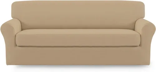 Miniatura 23 de Easy-Going Funda de Sofá Elástica de Microfibra de 2 Piezas – Cubierta de Sofá Suave Ajustada de Spandex, Protector de Muebles Lavable con Parte