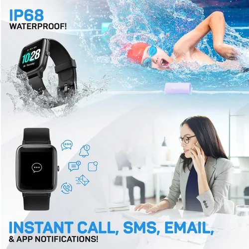 Miniatura 6 de OCTANDRA Move 2 VeryFit 1.8" Reloj inteligente Bluetooth Responde llamadas Alexa Monitor de frecuencia cardíaca Saturación de oxígeno en sangre