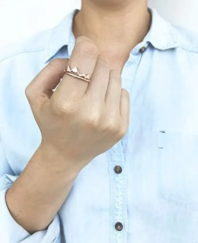 Miniatura 6 de Altitude Boutique Anillo de montaña para mujer, joyería de montaña para niñas, ajustable, para amantes de la naturaleza, hipoalergénico