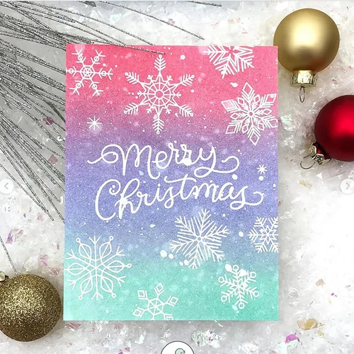Miniatura 5 de Juego de sellos y troqueles transparentes de copos de nieve de Navidad para hacer tarjetas, plantillas de corte para álbumes de recortes, álbum