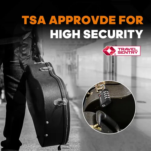 Miniatura 4 de SURE LOCK TSA aceptó candado de equipaje de gran resistencia para cajas de armas, transporte de cajas de equipos en ferias comerciales, música e