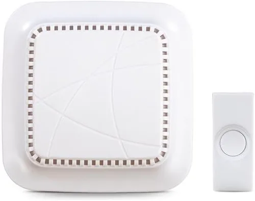 Kit de timbre inalámbrico blanco con pilas