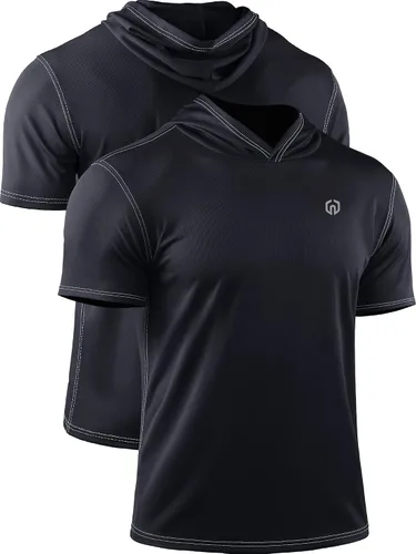 Miniatura 4 de NELEUS Dry Fit - Camiseta deportiva sin mangas para correr con capucha