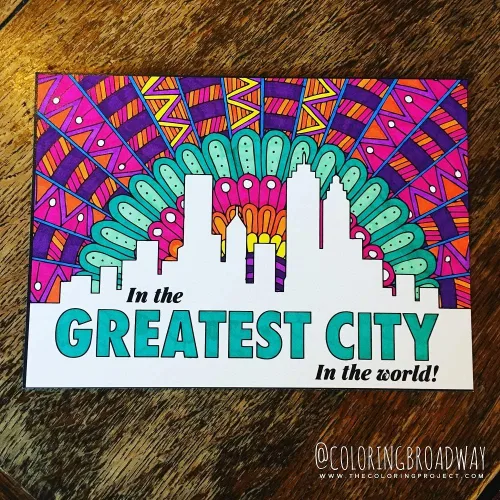 Miniatura 6 de Coloring Broadway - Páginas para colorear inspiradas en Hamilton (juego de 4), colección Legacy, mercancía musical de Hamilton, impresas