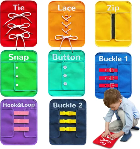 Montessori - Juguetes de motricidad fina para niños pequeños, habilidades básicas para la vida de aprendizaje temprano, juguetes sensoriales para