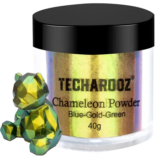 Miniatura 12 de TECHAROOZ Chameleon - Polvo de mica, 8 frascos de 0.18 oz de polvo cromado para uñas de cambio de color, purpurina holográfica para suministros de A