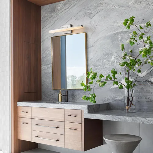 Miniatura 7 de mirrea Lámpara LED de tocador de níquel cepillado de 24 pulgadas para espejo, moderna iluminación de barra de baño regulable 3CCT, interruptor