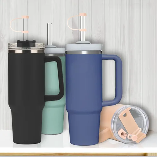 Miniatura 7 de Pajitas de repuesto para vaso Stanley 20, 30, 40 onzas, popotes transparentes reutilizables de 12 pulgadas con cepillo de limpieza largo para vaso