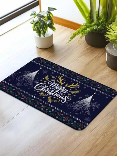 Miniatura 2 de Tapete de baño de Navidad para bañera, antideslizante, de secado rápido y absorbente, tierra de diatomeas, fregadero de cocina, ducha, tapete