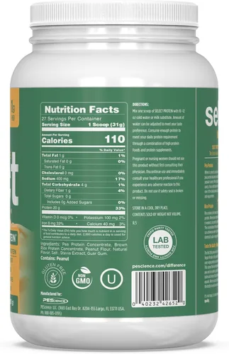 Miniatura 8 de PEScience Select Polvo de Proteína Vegana, Proteína en Polvo a Base de Plantas, Sabor Increíble, Textura Suave, Mezcla de Guisante y Arroz Integral