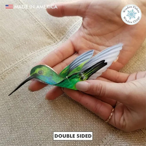 Miniatura 3 de 12 adhesivos para ventanas de colibrí para seguridad de vidrio en ventanas, puertas y paneles transparentes. Calcomanías de ventana para evitar