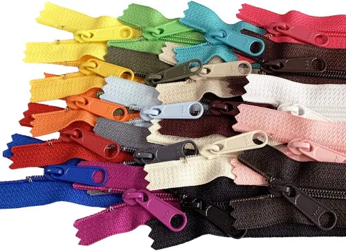 20 unidades de colores mixtos Ykk número 4.5 bobina bolso cremallera o monedero cremalleras tirador largo hecho en Estados Unidos paquete bolsa de