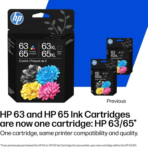 Miniatura 3 de HP Original 63/65XL negro alto rendimiento + 63/65 tricolor Works DeskJet 1110, 2100, 2600, 3600, 3700, Envy 4500, 5010, 5050, 5070, OfficeJet