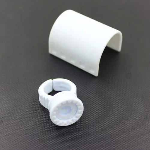 Miniatura 5 de Pestañas postizas en forma de U Anillo Tira de pestañas postizas Extensión de Pallet Pegamento Holder Set Herramienta de dedo con escala