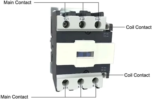 Miniatura 2 de ATO 3 polos 18Amp AC Contactor, 3P+NO/3P+NC Contacto de iluminación de contacto de CA para electromotor 50Hz/60Hz con montaje en carril DIN de 1.378