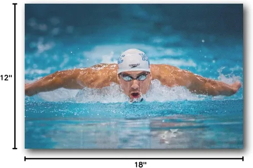 Miniatura 6 de ZHIKANG Póster de Michael Phelps Campeón del Mundo Nadador (5) Pintura sobre lienzo, póster de arte de pared, impresión de desplazamiento de imagen