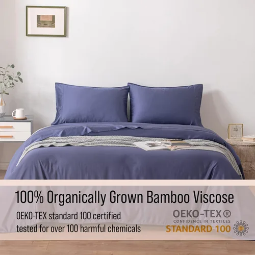 Miniatura 4 de Bella Coterie Juego de Sábanas de Viscosa de Bambú de Lujo Tamaño Queen 100% Cultivado Orgánicamente Ultra Suave Refrescante para Personas que