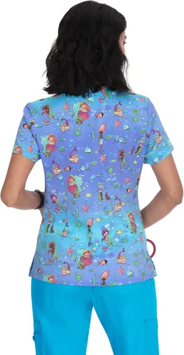 Miniatura 2 de KOI Basics 384PR Leslie Scrub - Blusa azul XS para mujer